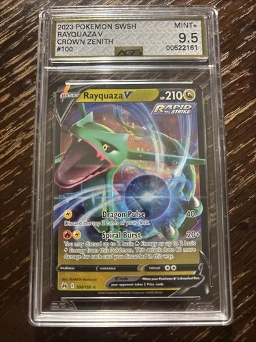 2021 Pokémon Evolving Skies Rayquaza V 110/203 CGC 9.5 Mint+