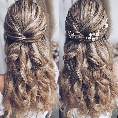 JAKAWIN Bride Flower Wedding Hair Vine Leaf Hair Piece Pearl Bridal Headpiece... - Picture 5 of 7