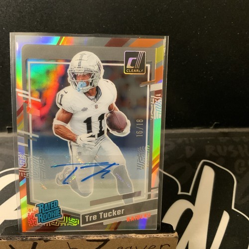 2023 Clearly Donruss - Tre Tucker Rated Rookie Autograph, Vintage Stripes /18 - Picture 6 of 11