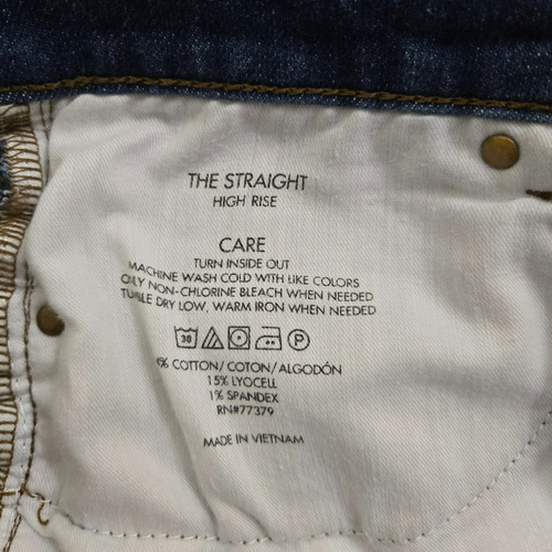 Ann Taylor Jeans Women 8P Blue High Rise Straight Leg Denim Stretch Casual Pants - Picture 7 of 12