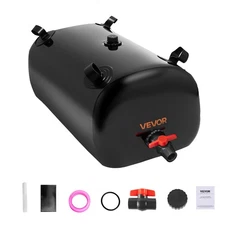 VEVOR Water Storage Bladder 29.85 Gal PVC Collapsible  Portable Water Tank Black