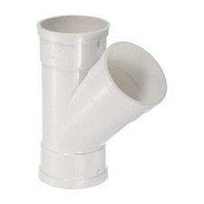 3" Y-Shape Duct Hose Connector for Drain Tubes, Drip Systems, White