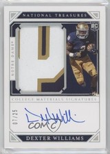 2019 National Treasures Collegiate Silver /25 Dexter Williams Rookie Auto RC