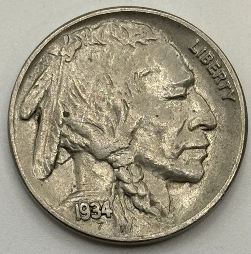 1934 Buffalo Nickel Extremely Fine XF Coin X-626