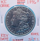1896 S Morgan Silver Dollar Hi Grade Genuine U.S. Mint Rare Key Coin 5051