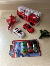 Rescue Hero Action Pack die cast cars jets fire truck bundle of 8 toys