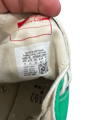 Converse Chuck Taylor All Star High Top grün Canvas Herren Größe 9 " - Bild 8 von 8