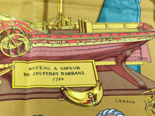 Hermès "Museum" (Musée) 1962 Vintage Seidentuch von Philippe Ledoux selten Carre 90 - Bild 6 von 17