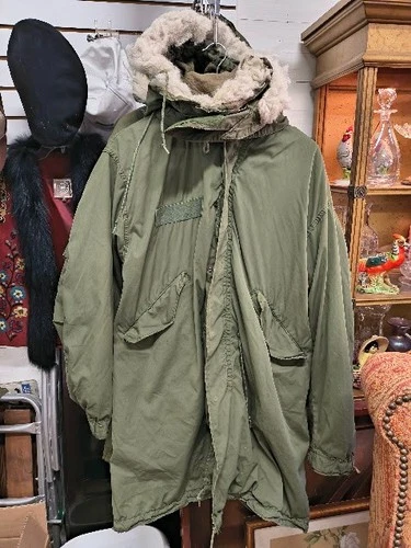 Vintage Military M65 Fishtail Parka Extreme Cold Weather Mens Small USGI Vietnam image 6
