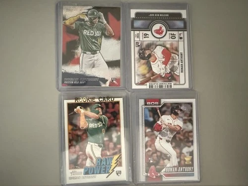 2026 Topps Series 1 ROMAN ANTHONY Rookie RC 4 Card Lot – Red Sox Heritage