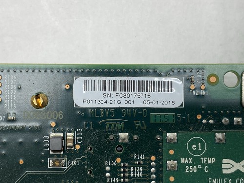 Emulex P011324-21G LPE32002-M2-E Dual Port 32GBPS PCIE HBA High Profile Bracket - Zdjęcie 5 z 6