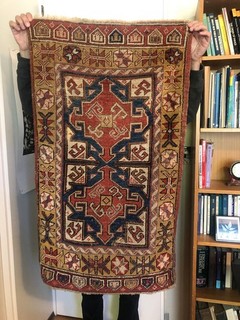 19th century antique Turkish Yastik small rug