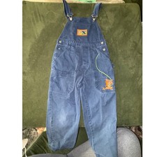Vintage Y2K 90s Scooby Doo Cartoon Kids Overalls Embroidered Dog Blue Size 6