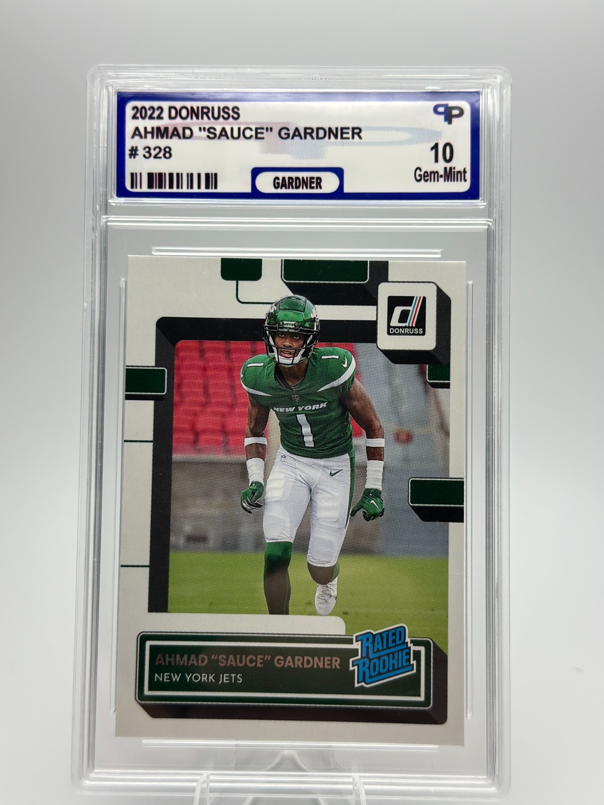 Ahmad “Sauce” Gardner Jets 2022 Panini Donruss RC Rated Rookie 328 Gem Mint 10