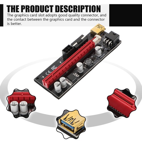 Graphics Card Extension Cable PCI-E 1x to 16x Extender PCIe Riser - 第 8/12 張圖片