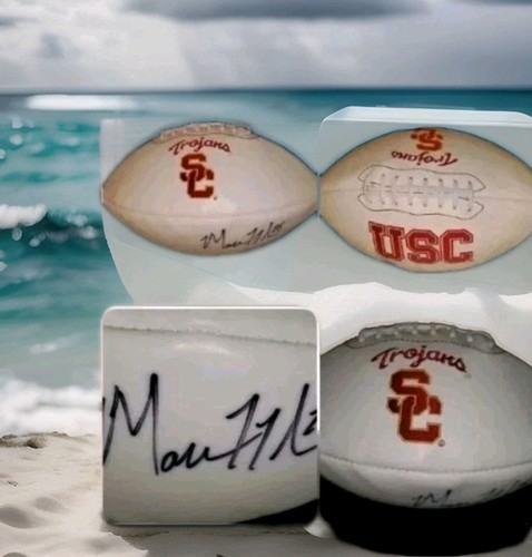 MARC TYLER SIGNED USC SC TROJANS  CALIFORNIA TEAM FOOTBALL BALL 🏈  NO COA - Picture 1 of 8