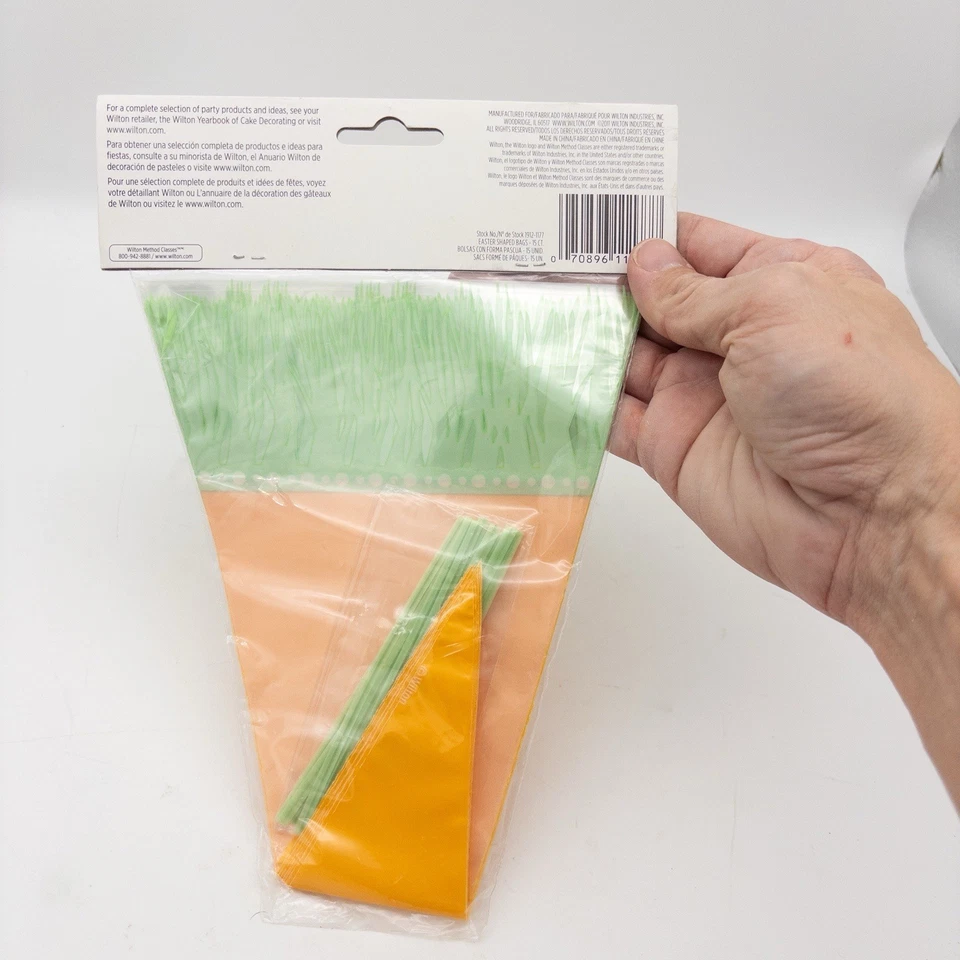 Wilton 15 bolsas de zanahoria con lazos bolsas de golosinas de Pascua fiesta violonchelo botín de celofán Foto 3 de 4