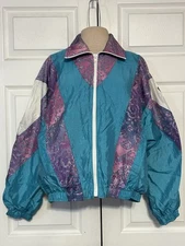 Vintage 90’s Hanasport Windbreaker Golf Tennis Zip Up Jacket Small Streetwear