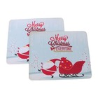 2PCS Non-slip Mouse Pad Santa Claus Pattern Festive Rubber Desktop Mousepad
