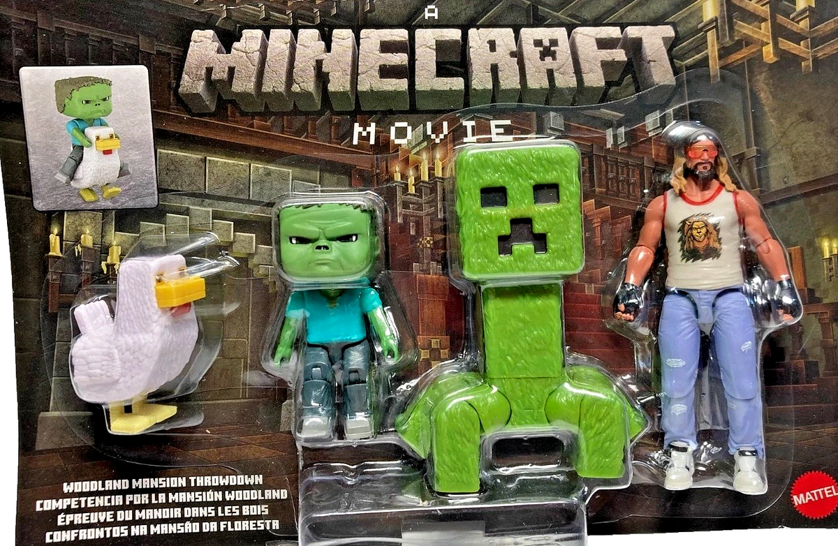 Minecraft Movie Woodland Mansion Throwdown Figures Garbage Man