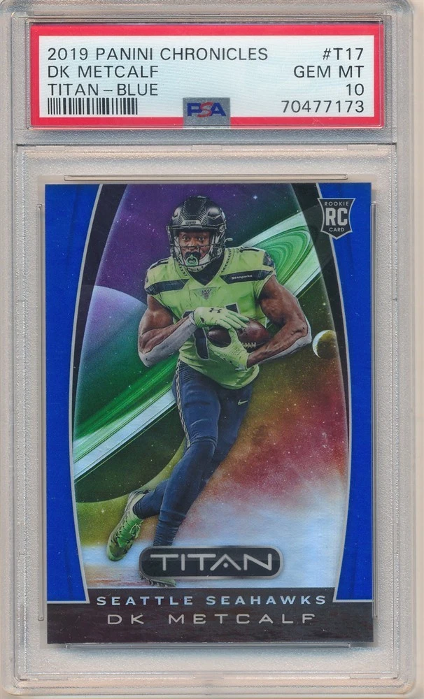 DK Metcalf Panini Chronicles Titan #T17 Blue