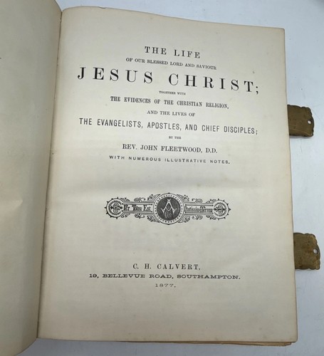 Antik 1877 Fleetwoods "LIFE OF CHRIST" illustrierte Bibel versus - atemberaubend! - Bild 17 von 24