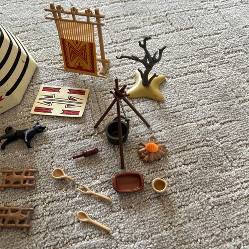 Playmobil Indianer Indianerdorf Tipi Konvolut 1988 unvollständiges Set - Bild 11 von 11