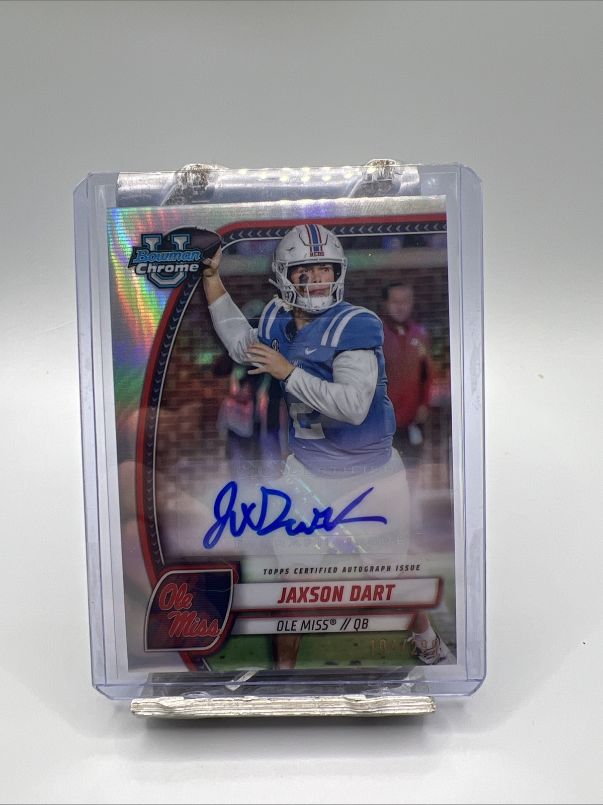 2024 Bowman University Chrome Jaxson Dart Auto /299 Refractor!!💥💥