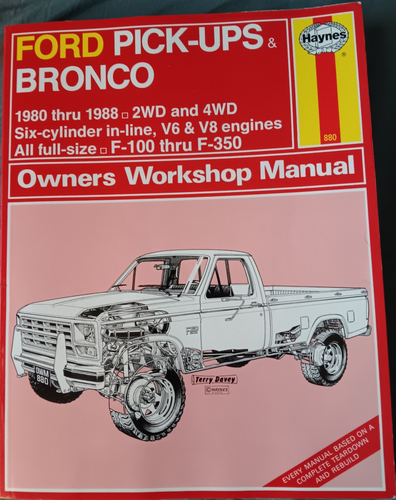 Ford Pick-Ups & Bronco 1980-1988 2WD/4WD Haynes Repair Manual 880 NEW