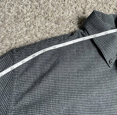 Ll Bean Flannel Shirt Mens XL Gray Check Plaid Button Down Utility Traditional - Picture 8 of 8