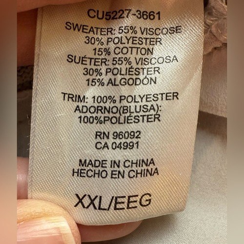 Hilary Radley Women's XXL Capsule Ribbed Long Sleeve Knit Tunic Sweater Neutral - Bild 5 von 10