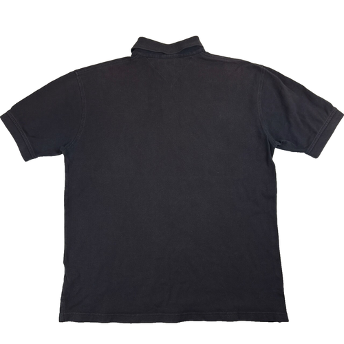 Tommy Hilfiger Mens Polo Shirt Black Size L Short Sleeve Sailing Rugby Golf Tee - Picture 4 of 11