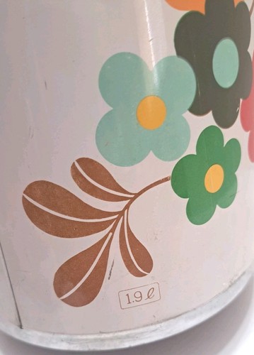Vintage 70's Thermos Armbee Pump Dispenser 1.9L Picnic Party Flowers Hippie - Picture 8 of 8