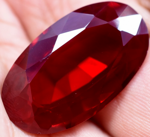 Natural 52.55 Ct Blood Red Ruby Mozambique GGL Certified Loose Gemstone - Picture 3 of 14