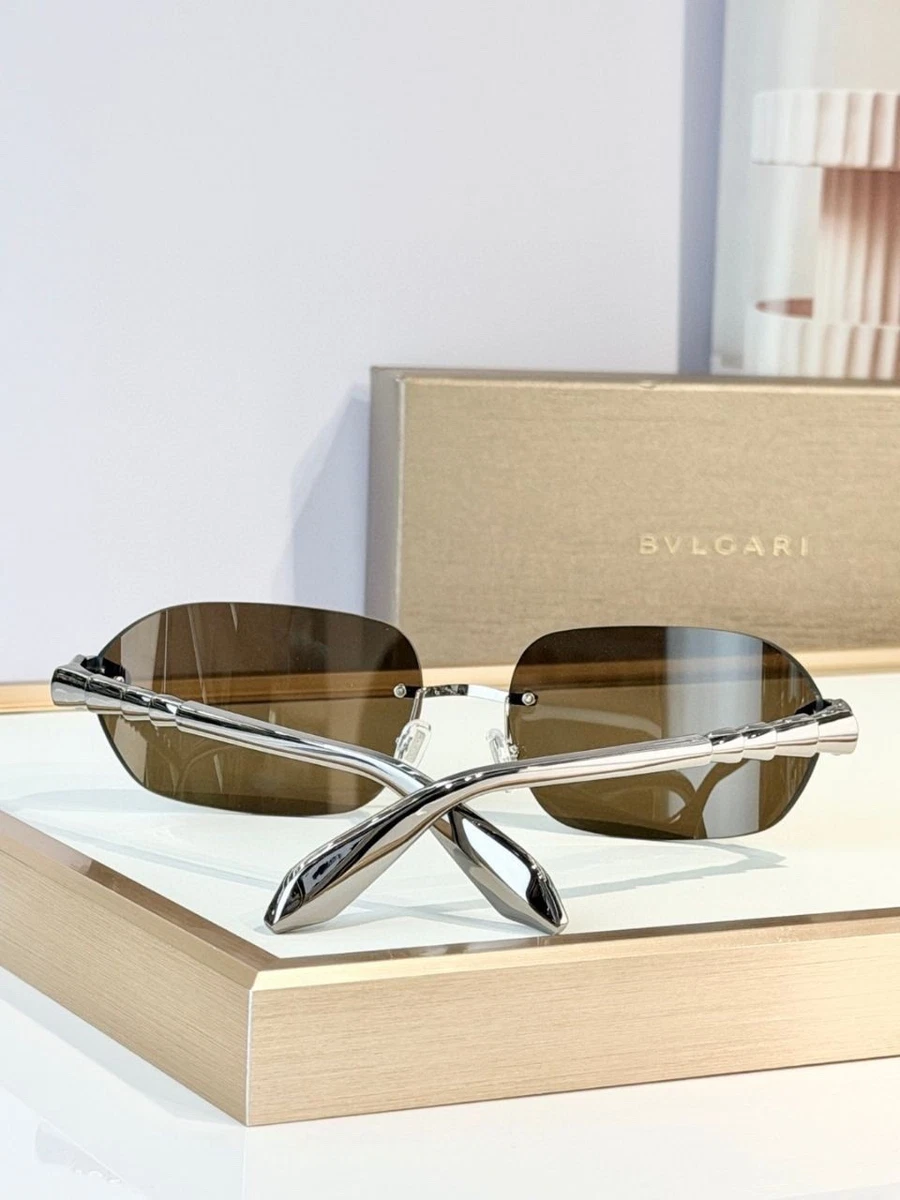 小物 BVLGARI rimless silver logo sunglasses Bvlgari Rimless Silver Sunglasses for Women for sale | eBay