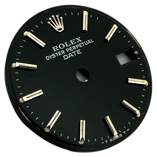 Rolex Oyster Perpetual Date genuino esfera de 26 mm negro y acero 6917 - Imagen 2 de 4
