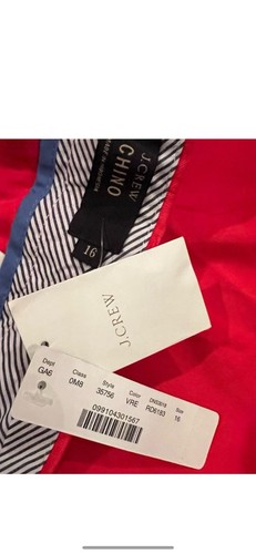J.Crew, Chino short, size 16. New tags, a red orange color. - Picture 3 of 3