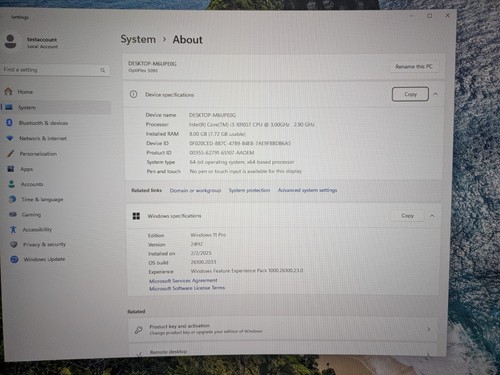 Dell Optiplex 3090 Micro - Intel i3 10th gen, 8GB RAM, 250GB SSD, Windows 11 Pro - Bild 4 von 8