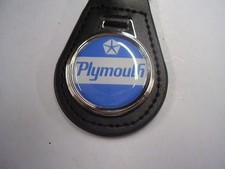 Plymouth Vintage 60s Logo  Key Chain  Leather Fob