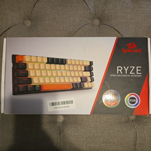Redragon 60% Mechanical Gaming Keyboard, 68 Keys Wired Office RGB Keyboard wi... - Picture 1 of 8