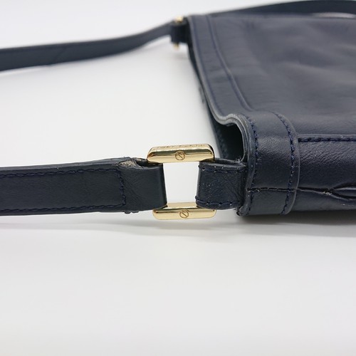 TORY BURCH Shoulder bag Crossbody TT logo Navy Leather HSP037 Made in China - Picture 13 of 24