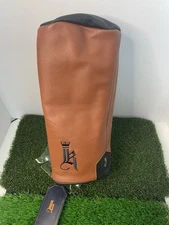 NEW LINKS & KINGS BROWN/BLACK BARREL DRIVER HEAD COVER Limited Luxury Edition