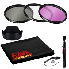 62MM Lens Filter Accessory Kit Basic Bundle for 62MM Diameter Lenses + More