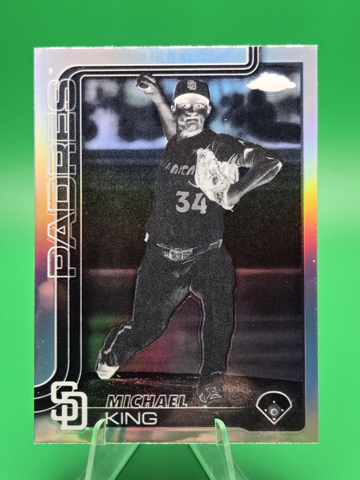 2025 Topps Chrome Michael King Negative Refractor #35 Padres