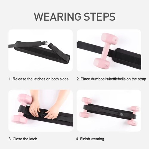 Adjustable Glute Bridge Assisted Belt Safety Design Workout Belt Unisex - Photo 3/11