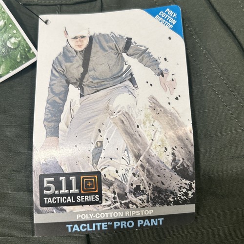 Pantalone 5.11 Uomo 42” X 34” Taclite Pro Verde Teflon Scudo Idrorepellente Nuovo con etichette - Foto 3 di 14