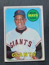 1969 Topps - Willie Mays #190 Excellent Condition Hall Of Famer Giants
