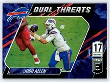 2021 Donruss Elite #DT2 Josh Allen Dual Threats Green