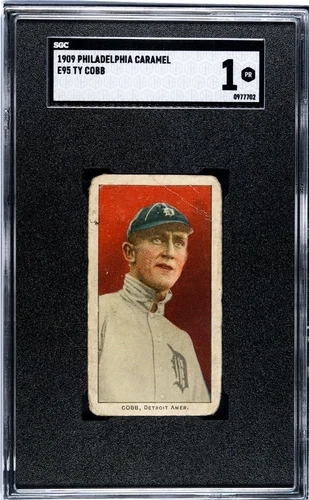 1909 E95 Philadelphia Caramel Ty Cobb SGC 1 Detroit Tigers HOF CENTERED!