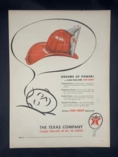Magazine Ad* - 1947 - TEXACO - "Dreams of Power"